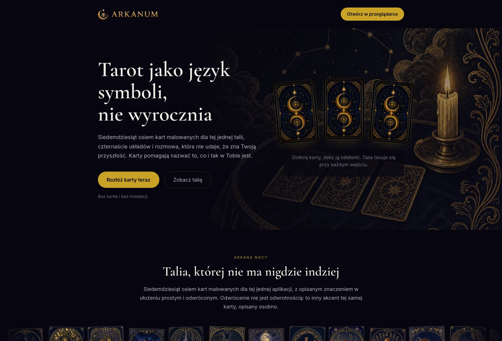 ARKANUM, tarot jako język symboli