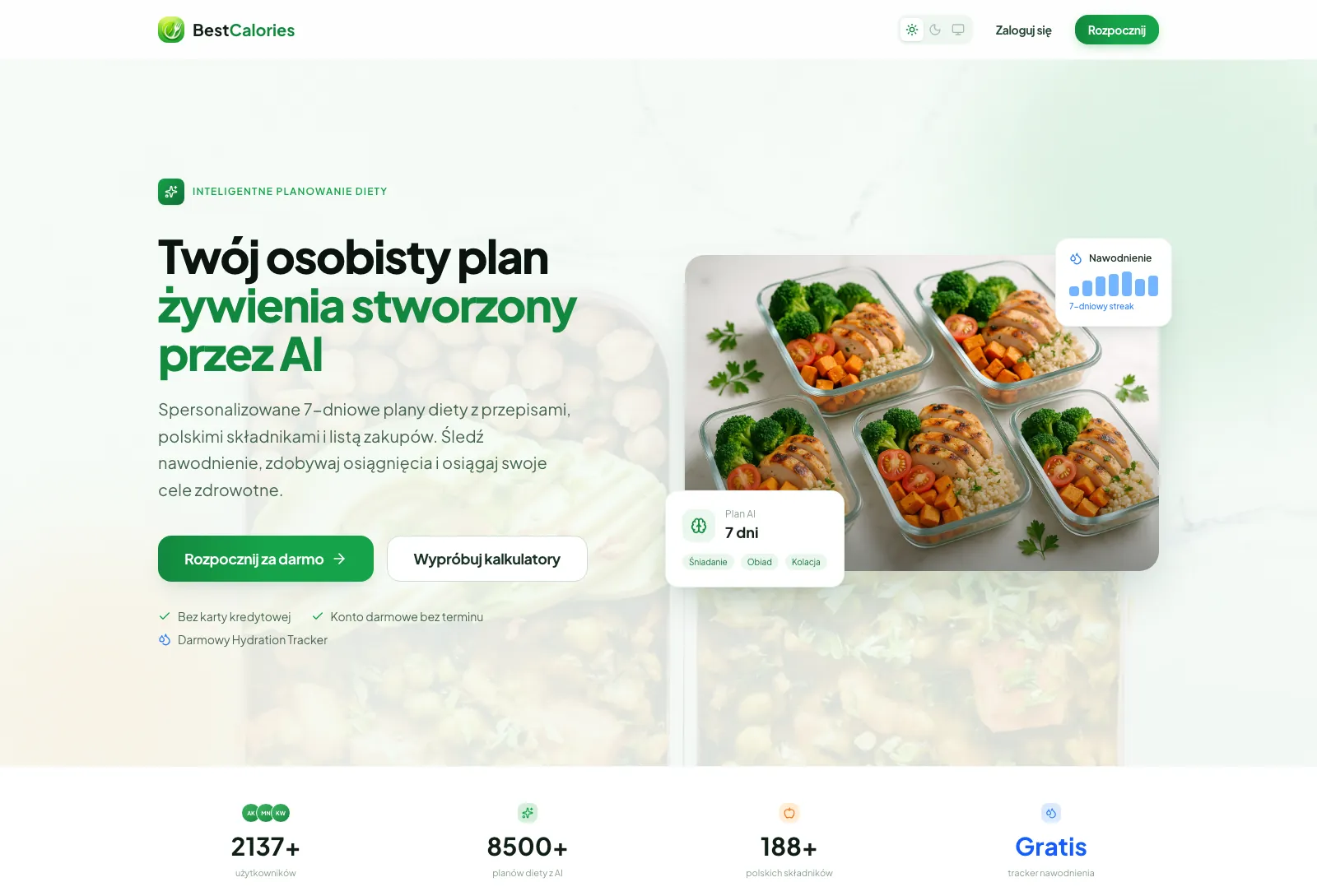 BestCalories, planowanie diety wspierane przez AI