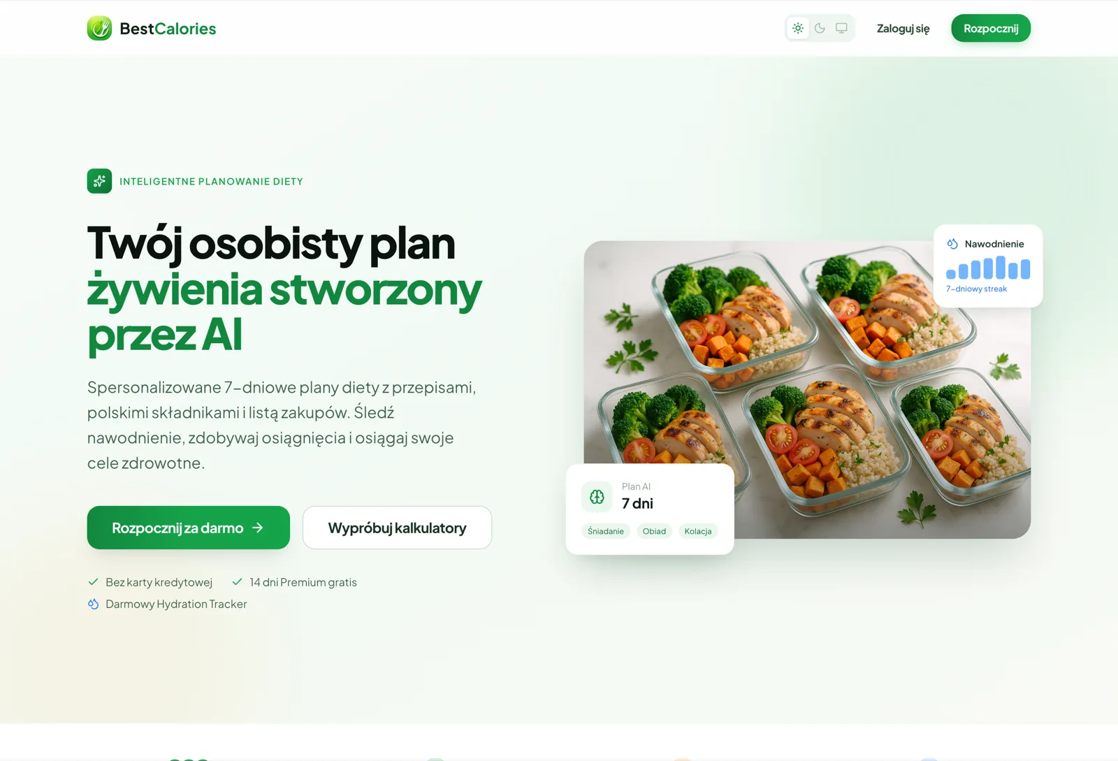 BestCalories, planowanie diety wspierane przez AI