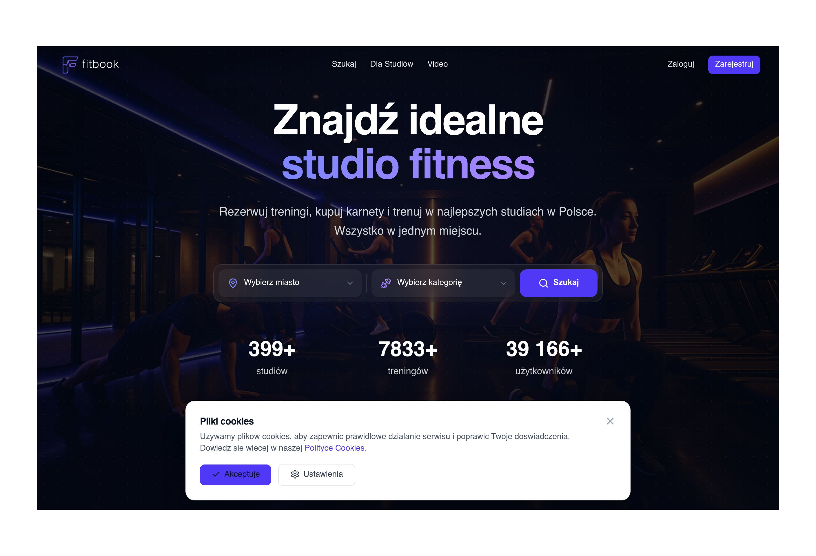 FitBook — aplikacja fitness